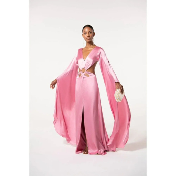Cult Gaia Jasmin Gown in Shell Pink Small New Womens Long Maxi Dress - Picture 1 of 17
